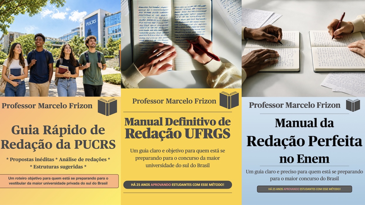 Capa do Combão de Redação: ENEM + UFRGS + PUCRS