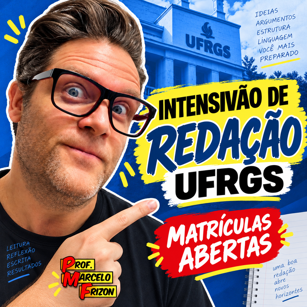 Intensivão de Redação UFRGS — matrículas abertas